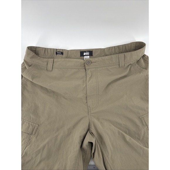 REI Other - REI Co-op Pants Mens 40x34L‎ Gray Relaxed Fit Hiking Cargo Zip Pockets Quick Dry
